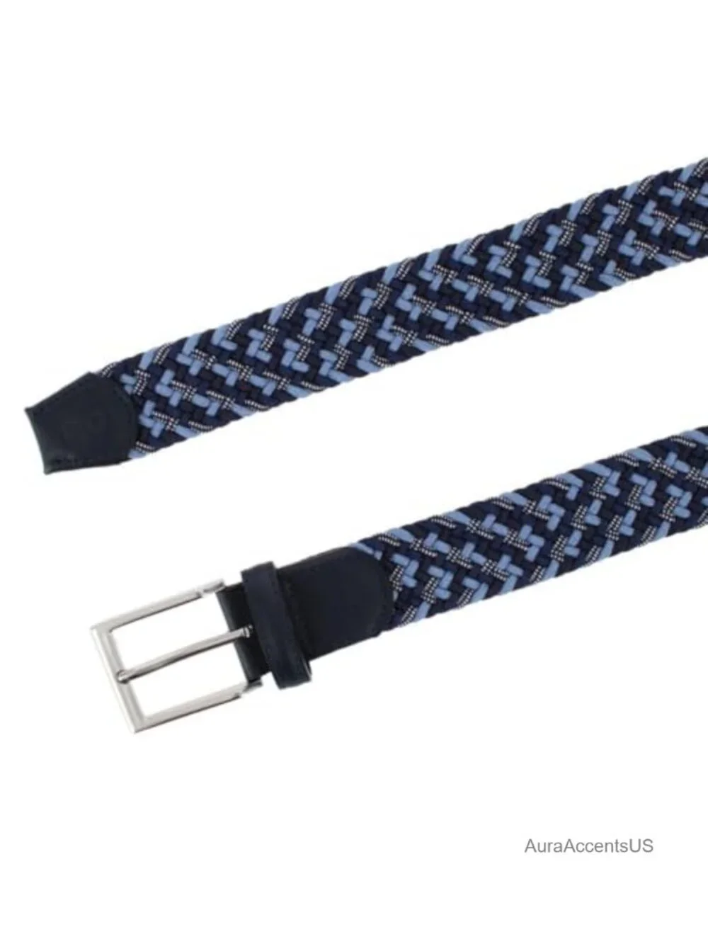 Men's Big & Tall European Woven Braided Golf Belt Adjustable Stretch 48